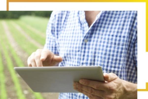 Person holding a tablet