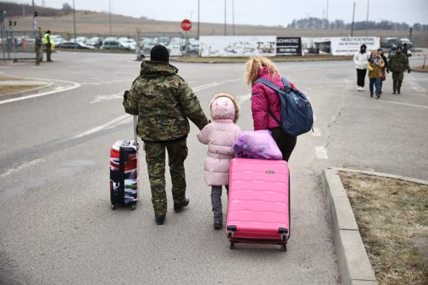 Ukrainians leaving the country